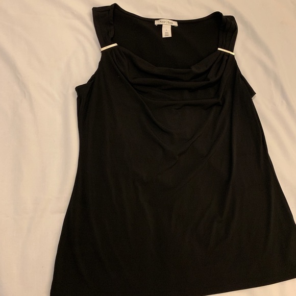 White House Black Market Large draped neck top - Picture 3 of 8